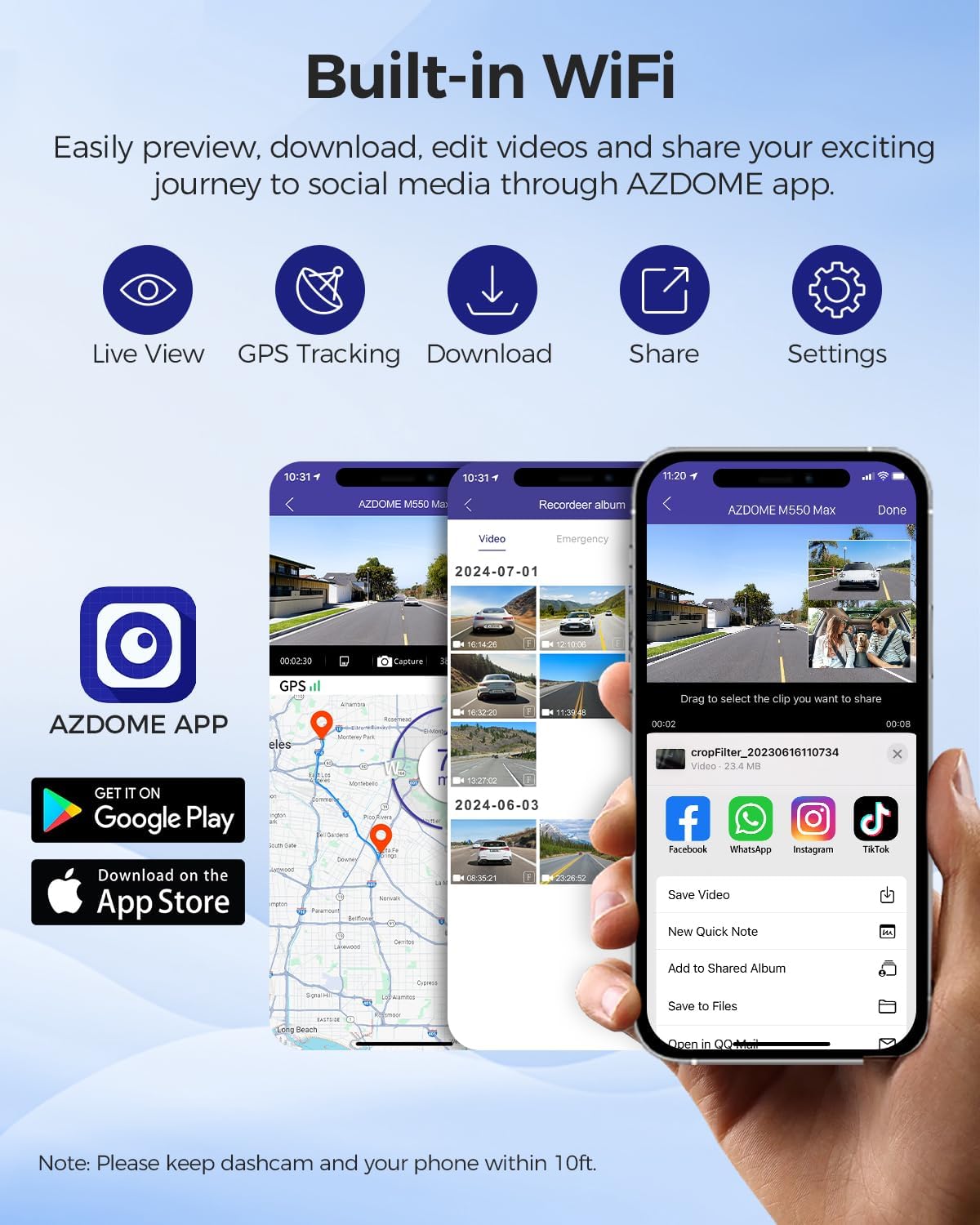 ازدوم M550 ماكس - Azdome M550 Max