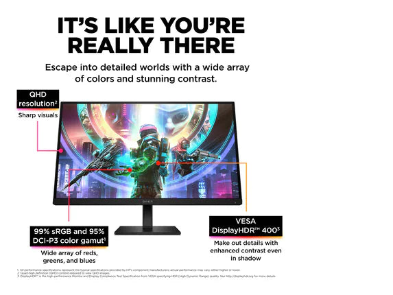 hp monitor omen 27qs / j4as