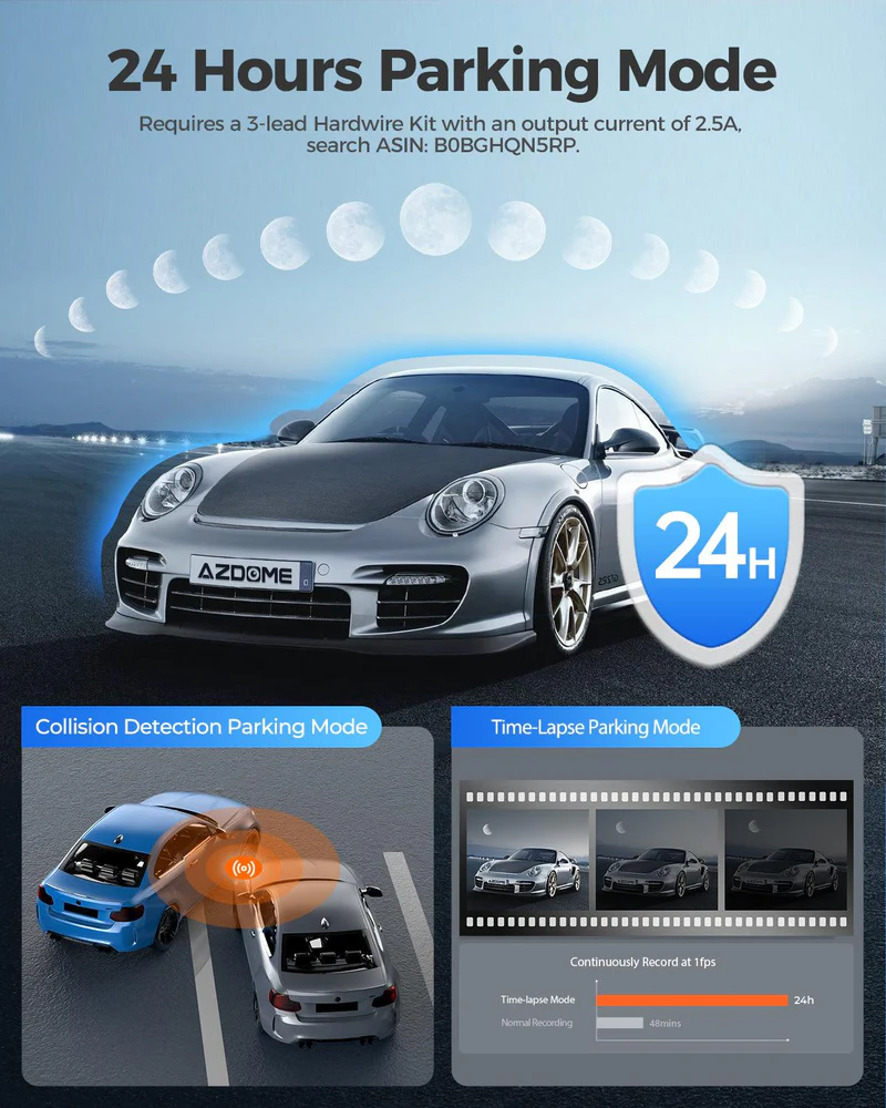 داش كام AZDOME M300s 4K Ultra