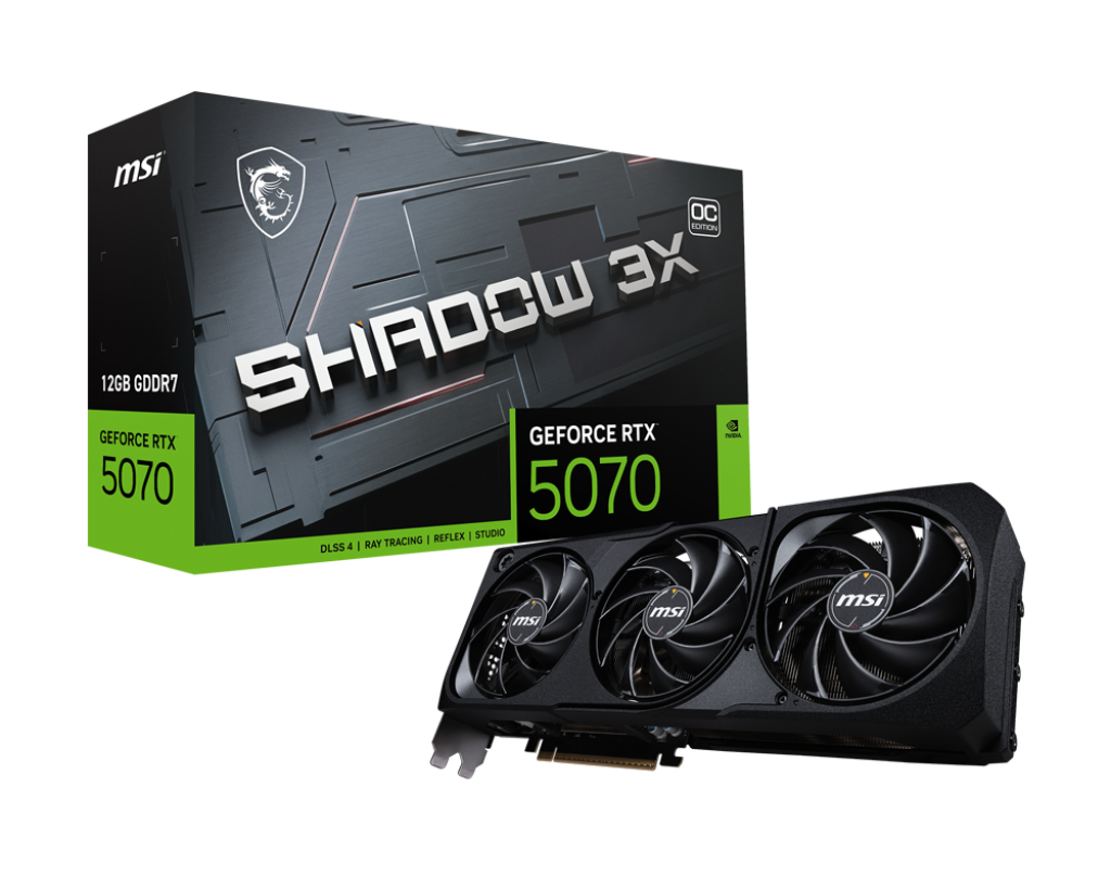 MSI Graphics Card GeForce RTX 5070 12G SHADOW 3X OC