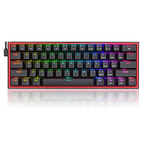 REDDRAGON K617 -WIRED 61K BLACK-RED