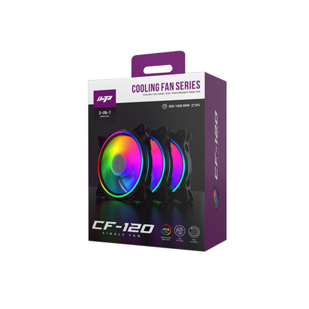 FAN CASE IHP 3IN1 12 CM ARGB WHITE CF-120