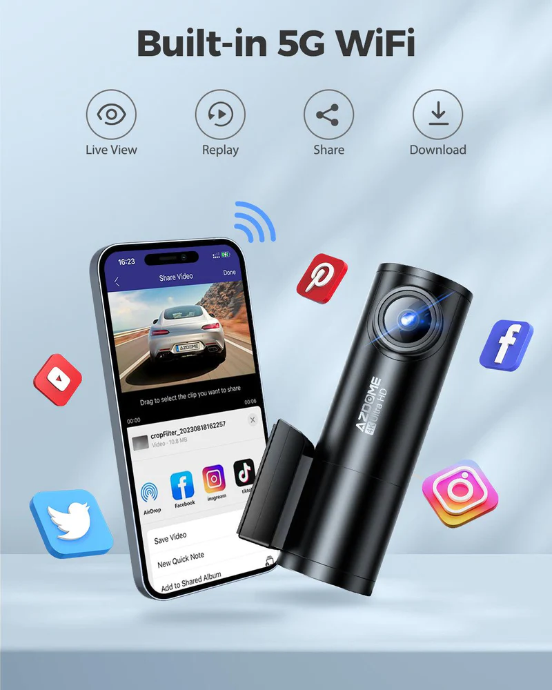 داش كام AZDOME M300s 4K Ultra