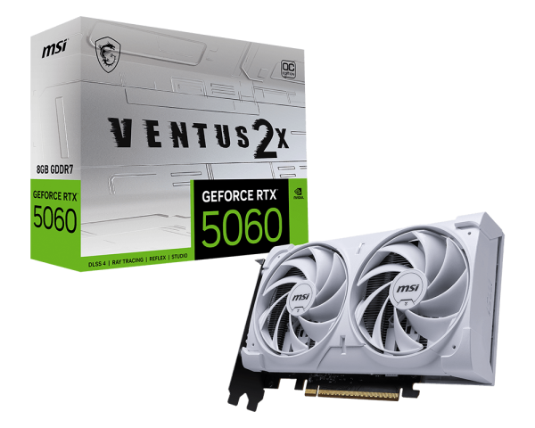 MSI GeForce RTX 5060 8G VENTUS 2X OC WHITE