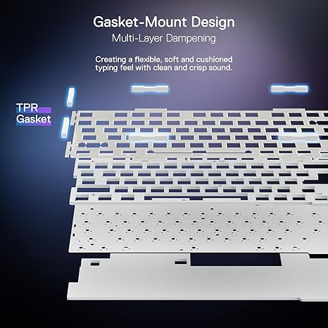 redragon k673wb-rgb-pro 75% gasket mechanical keyboard wired/2.4/bt
