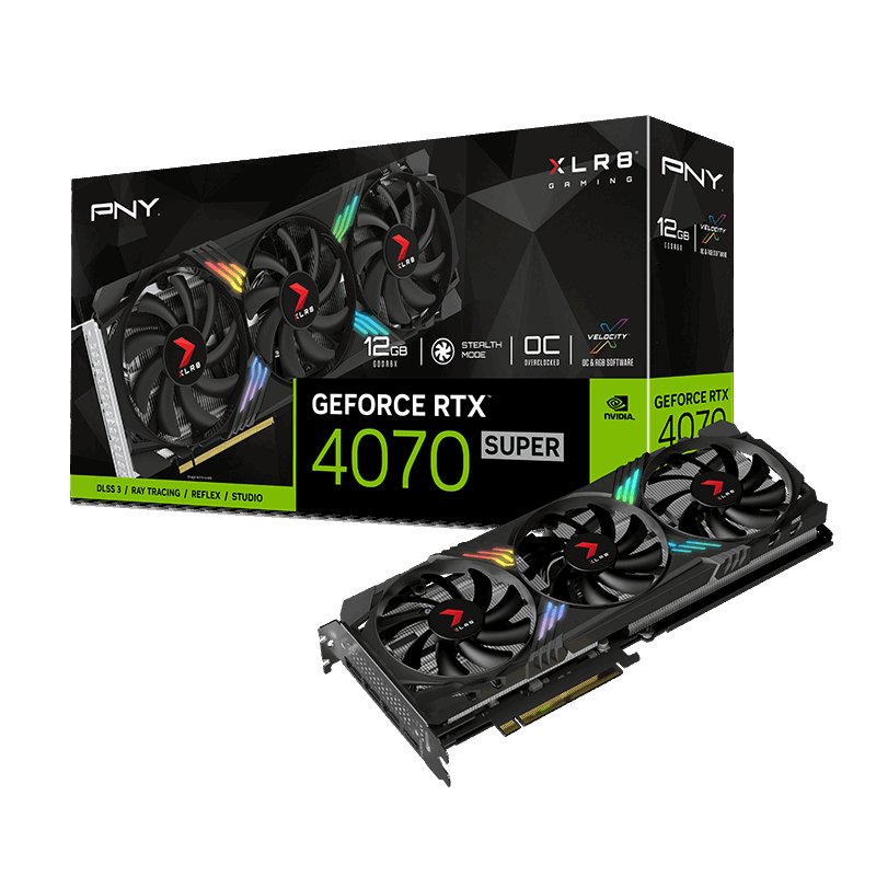 GPU PNY GeForce RTX™ 4070 SUPER 12GB XLR8 Gaming