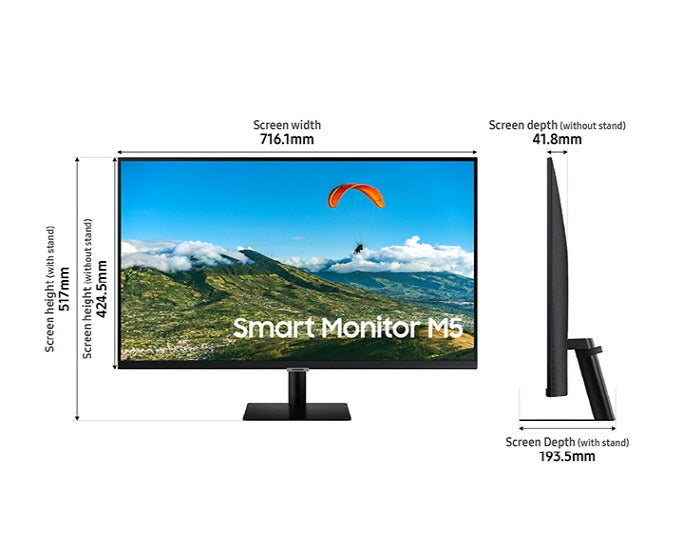 Samsung LS27AM500NMXZN – شاشة Smart M5 FHD 27 بوصة